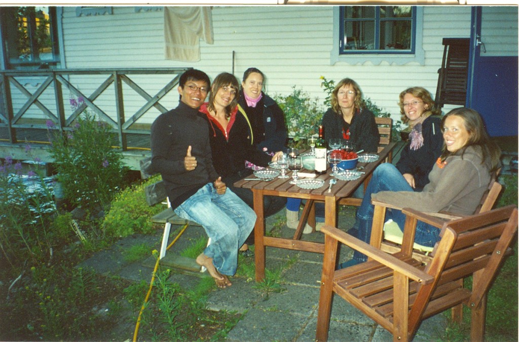 With my Swedish friends in Stockholm, Sweden, 2006