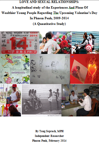 The cover page report on Love, Sexual Relationships among Young People on Valentine's Day, 2009- 2014. 