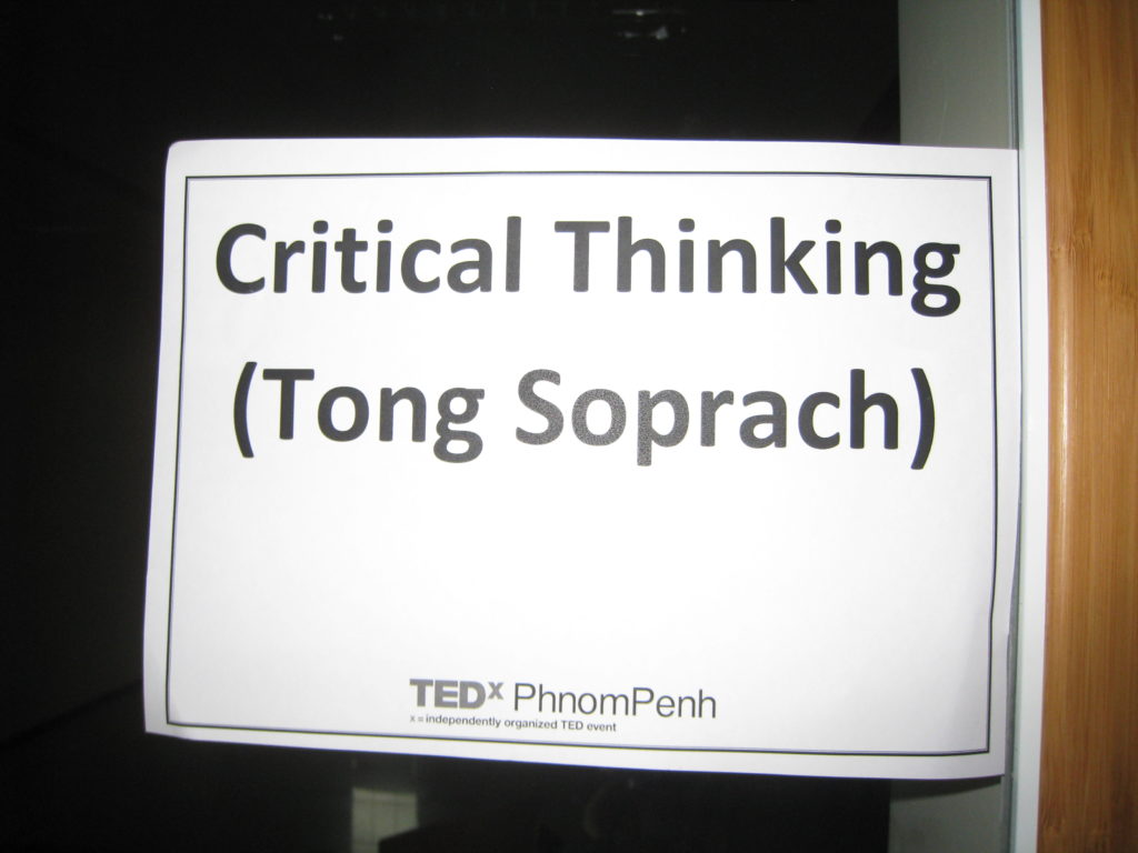 25-min Lecture on Critical Think, TEDx Phnom Penh, Zamen University, 2011. 