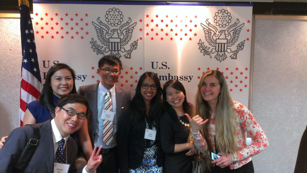 Soprach and other Young Leaders at US Embassy in Tokyo, May 2015. 