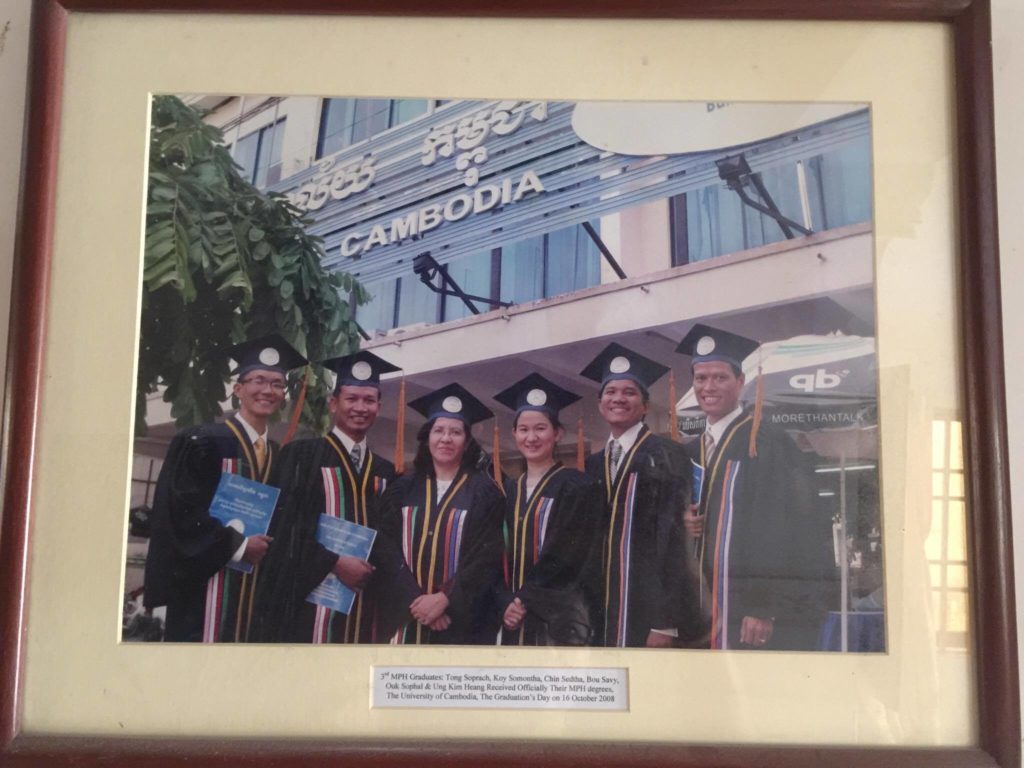 Tong Soprach and his former MPH Classmates at UC in 2008. 